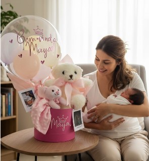Cesta maternidade para mamãe e bebê